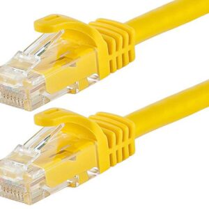 CAT6 Cable 25cm/0.25m - Yellow Color Premium RJ45 Ethernet Network LAN UTP Patch Cord 26AWG-CCA PVC Jacket