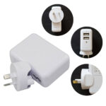 USB Travel Wall Charger AU Power Adapter Plug 5V 2.1A 100V-240V 2 Ports White Colour for iPhone  Smartphones & USB Devices CBAT-USB-P