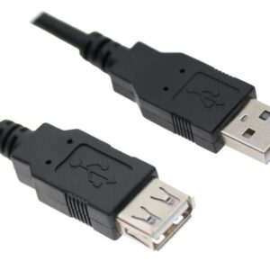 USB 2.0 Extension Cable 30cm - Type A Male to Type A Female Transparent Colour RoHS CBAT-USB2-AA-1.8M