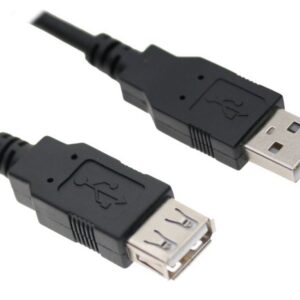 USB 2.0 Extension Cable 2m - Type A Male to Type A Female Transparent Colour RoHS CBAT-USB2-AA-