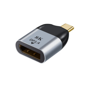 USB-C to DP DP DisplayPort Male to Female Adapter support 8K@60Hz 4K@60Hz Aluminum shell Gold plating for Windows Android Mac OS