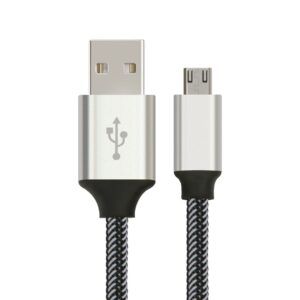 1m Micro USB Data Sync Charger Cable Cord Silver White Color for   Motorola Nokia Kndle Android Phone Tablet & Devices