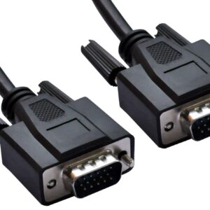 VGA Cable  - 15 pins Male to 15 pins Male for Monitor PC Molded Type Black CBDB15SVGA3M