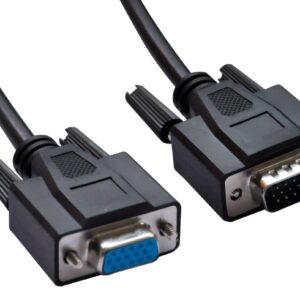 VGA Extension Cable 4.5m - 15 pins Male to 15 pins Female for Monitor PC Molded Type Black LS