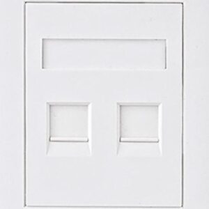 CAT5e RJ45 Network Wall Face Plate 86x86mm 2 Port Socket Kit