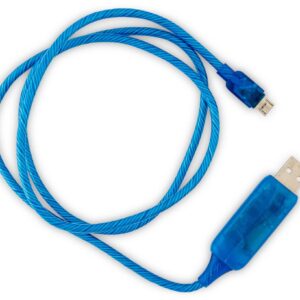 1m LED Light Up Visible Flowing Micro USB Charger Data Cable Blue Charging Cord for   Android Mobile Phone