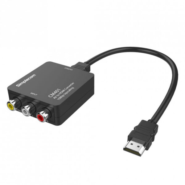 CM401 Composite AV CVBS 3RCA to HDMI Video Converter 1080p Upscaling