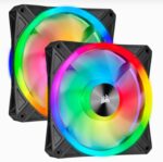 QL140 RGB Dual Fan Kit with Lighting Node Core  ICUE  Anti Vibration  Low-Noise 140 mm Fan Blade  RGB LED PWM Fan 26dBA  502 CFM  2 Fan Pack