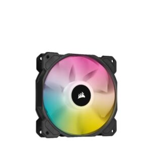 Black SP120 RGB ELITE  120mm RGB LED PWM Low Noise  High CFM Fan with AirGuide  Single Pack