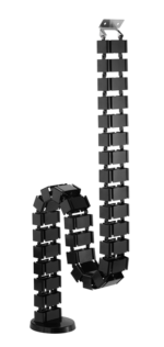 Quad Entry Vertebrae Cable Management Spine Material.Steel ABS Dimensions 1300x67x35mm -- Black