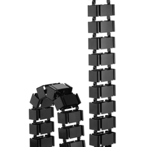 Quad Entry Vertebrae Cable Management Spine Material.Steel ABS Dimensions 1300x67x35mm -- Black