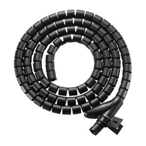 20mm/0.79' Diameter Coiled Tube Cable Sleeve Material PolyethylenePE Dimensions 1000x20mm - Black