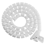 20mm/0.79' Diameter Coiled Tube Cable Sleeve Material PolyethylenePE Dimensions 1000x20mm - White