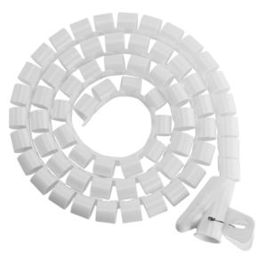 20mm/0.79' Diameter Coiled Tube Cable Sleeve Material PolyethylenePE Dimensions 1000x20mm - White