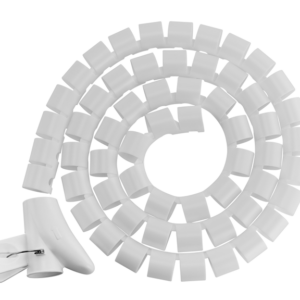 30mm/1.2' Diameter Coiled Tube Cable Sleeve Material PolyethylenePE Dimensions 1000x30mm - White