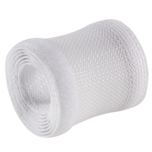 Flexible Cable Wrap Sleeve with Hook and Loop Fastener 135mm/5.3' Width Material Polyester Dimensions 1000x135mm --White