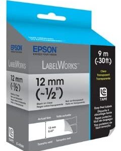 Tape Clear 12mm Black 9 meters for LW-300 and LW-400