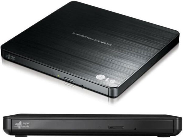 GP60NB50 8x Ultra Slim Portable External USB DVD Drive Burner - M Disc Silent Play Jamless Play