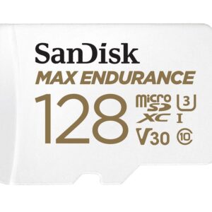 128GB MAX High Endurance microSDHC Card SQQVR 60 000 Hr Hrs UHS-I C10 U3 V30 100MB/s R  40MB/s W SD adaptor 10Y