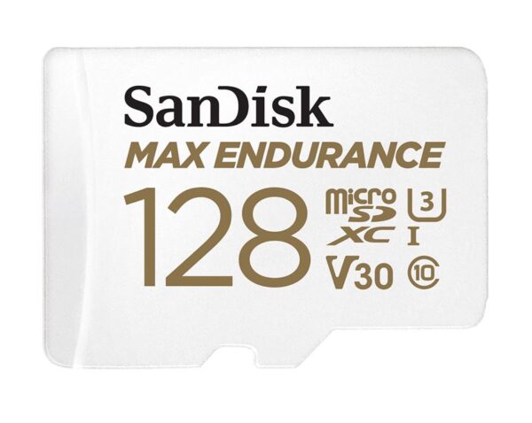 128GB MAX High Endurance microSDHC Card SQQVR 60 000 Hr Hrs UHS-I C10 U3 V30 100MB/s R  40MB/s W SD adaptor 10Y