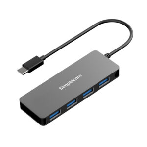 CH320 Ultra Slim Aluminium USB 3.1 Type C to 4 Port USB 3.0 Hub - Black - USMB-MB-UCH-40