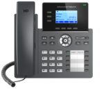 GRP2604P 3 Line IP Phone  6 SIP Accounts  132x48 Backlit Screen  HD Audio  Powerable Via POE