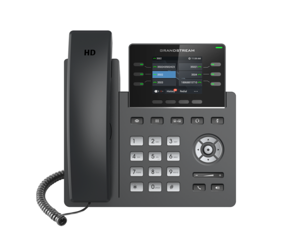 GRP2613 6 Line IP Phone  3 SIP Accounts  320x240 Colour Screen  HD Audio  Powerable Via POE