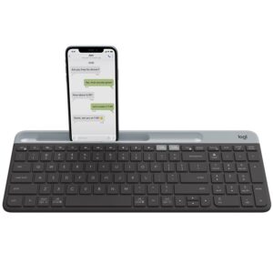 K580 Unifying Slim Easy Switch Multi-Device Wireless Keyboard - 18 months Battery Life  Mac/iOS/Andriod/Windows  Bluetooth + USB - Graphite