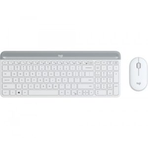 MK470 Slim Wireless Keyboard Mouse Combo Nano Receiver 1 Yr (L) --White