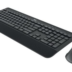 MK545 Wireless Desktop Keyboard Mouse Combo battery life comfortable palm rest & adjustable tilt legs Laser-grade KBLT-MK520R