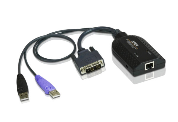 KVM Cable Adapter with RJ45 to DVI  USB for KH  KL  KM and KN series