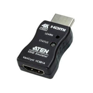 VC081A True 4K HDMI EDID Emulator Adapter  Superior video quality up to 3840 x 2160 @ 60Hz (4:4:4)  LED indicators  Powered by HDMI Source