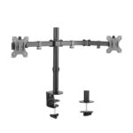 Dual Monitor Screens Economical Double Joint Articulating Steel Monitor Arm fit Most 13ÃÃ-32ÃÃ Monitors Up to 8kg per screen  360°Screen Rotation