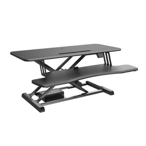 Electric Sit-Stand Desk Converter with Keyboard Tray Deck (Standard Surface) Worksurface Up to 20kg