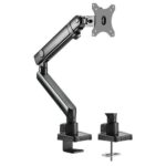 Single Monitor Aluminium Slim Mechanical Spring Monitor Arm Fit Most 17'-32' Monitor Up to 8kg per screen