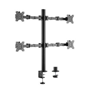 Quad Monitors Affordable Steel Articulating Monitor Arm Fit Most 17'-32' Monitors Up to 9kg per screen VESA 75x75/100x100