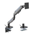 Single Heavy-Duty RGB Gaming Monitor Arm Fit Most 17'-49' Monitor VESA 75x75 100x100