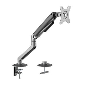 Single Monitor Economical Spring-Assisted Monitor Arm Fit Most 17'-32' Monitors  Up to 9kg per screen VESA 75x75/100x100 Space Grey