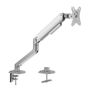 Single Monitor Economical Spring-Assisted Monitor Arm Fit Most 17'-32' Monitors  Up to 9kg per screen VESA 75x75/100x100 Matte Grey