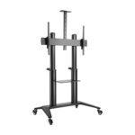 Ultra-Modern Large Screen Aluminum TV Cart Fit 70'-120' Up to 140kg- Black