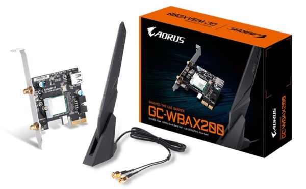 GC-WBAX200 WiFi 6 PCIe Adapter 2400Mbps 160MHz Dual Band Wireless + Bluetooth 5 MU-MIMO TX/RX