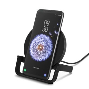 BELKIN Boost Charge Wireless 10W Charging Stand Black - -enabled  LED Light Indicates  Case Compatible With Most Lightweight Cases