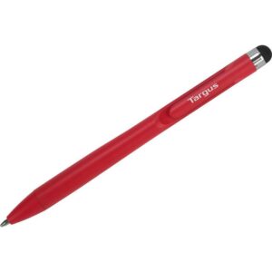 Smooth Glide Stylus with Rubber Tip/Compatible with all Touch Screen Surfaces/Reduces Smudges  Streaks and Fingerprints - Red