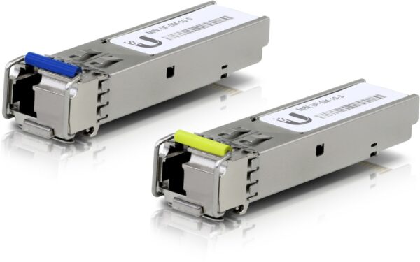 UFiber SFP Single-Mode BiDi Fiber Module  1 Gbps  3km Distance  2-Pack