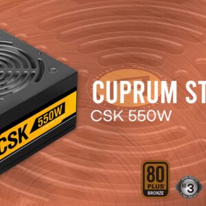 CSK550 80+ Bronze 550w  up to 88% Efficiency  Flat Cables  120mm Silent Fans  Continuous power PSU  AQ3