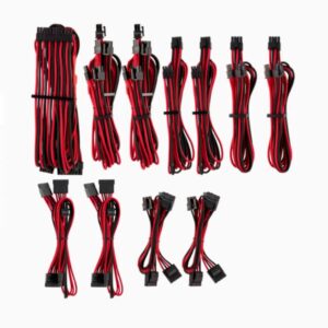 PSU - RED/BLACK Premium Individually Sleeved DC Cable Pro Kit  Type 4 Generation 4