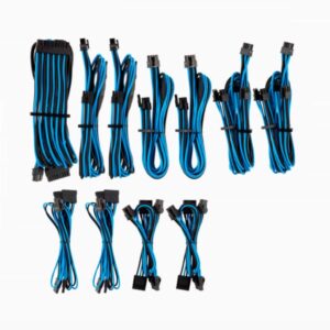 PSU - BLUE/BLACK Premium Individually Sleeved DC Cable Pro Kit  Type 4 (Generation 4)