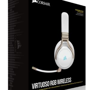 Virtuoso Wireless RGB Pearl 7.1 Headset. High Fidelity Ultra Comfort  supports USB and 3.5mm Gaming Headset