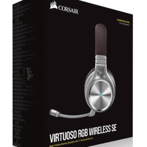 Virtuoso Wireless RGB SE Espresso 7.1 Headset. High Fidelity Ultra Comfort  Broadcast Grade 9.5mm Microphone  USB and 3.5mm