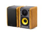 R1010BT - 2.0 Lifestyle Bookshelf Bluetooth Studio Speakers Black - 3.5mm AUX/RCA/BT/Connects 2 Bluetooth devices/Built-in amplifier BROWN